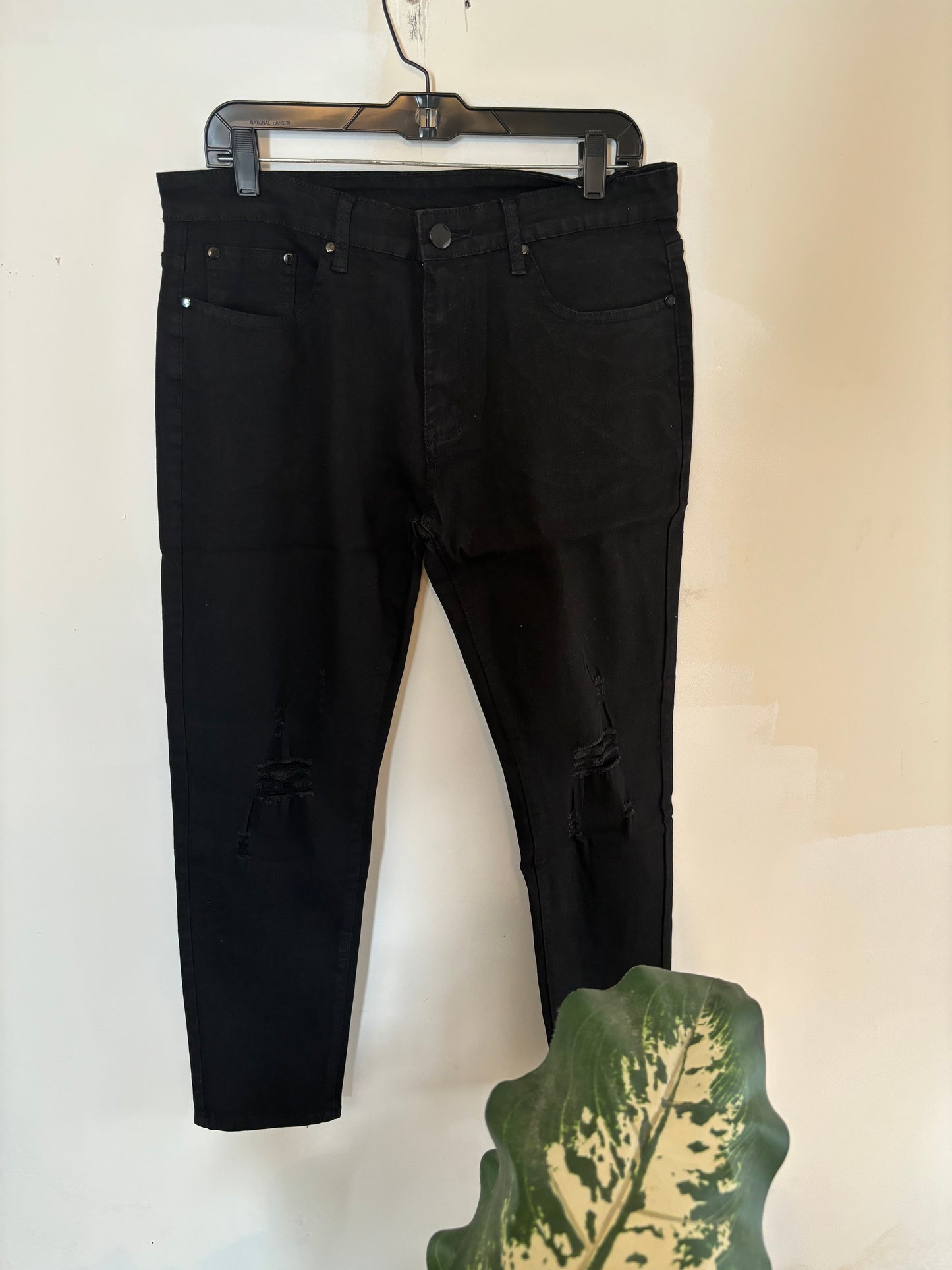Black Jean Pants (rip designs and flexible)